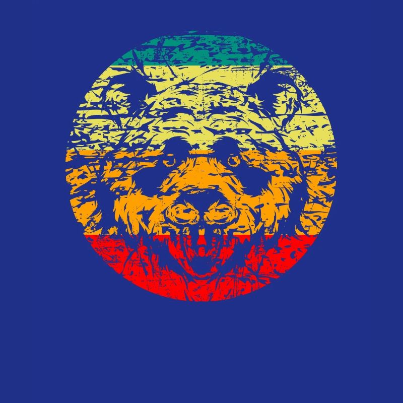 Panda Kopf retro