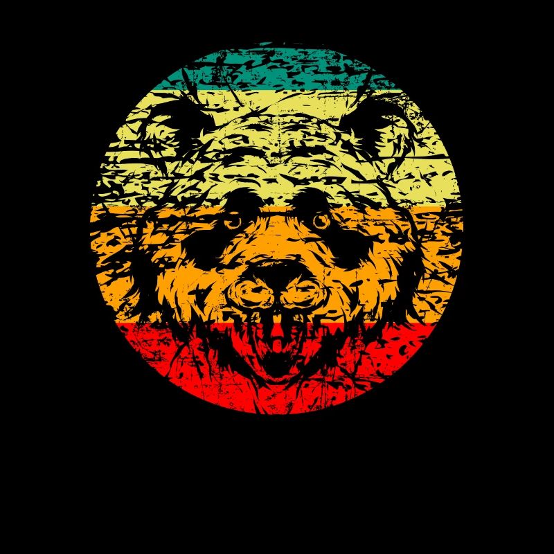 Panda Kopf retro