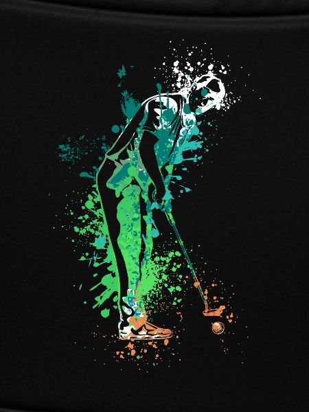 Splash Art Golfing Golfer