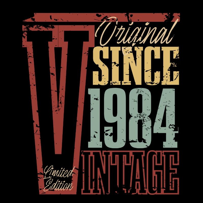 1984 Anniversaire Année de naissance Année de construction Vintage Rétro