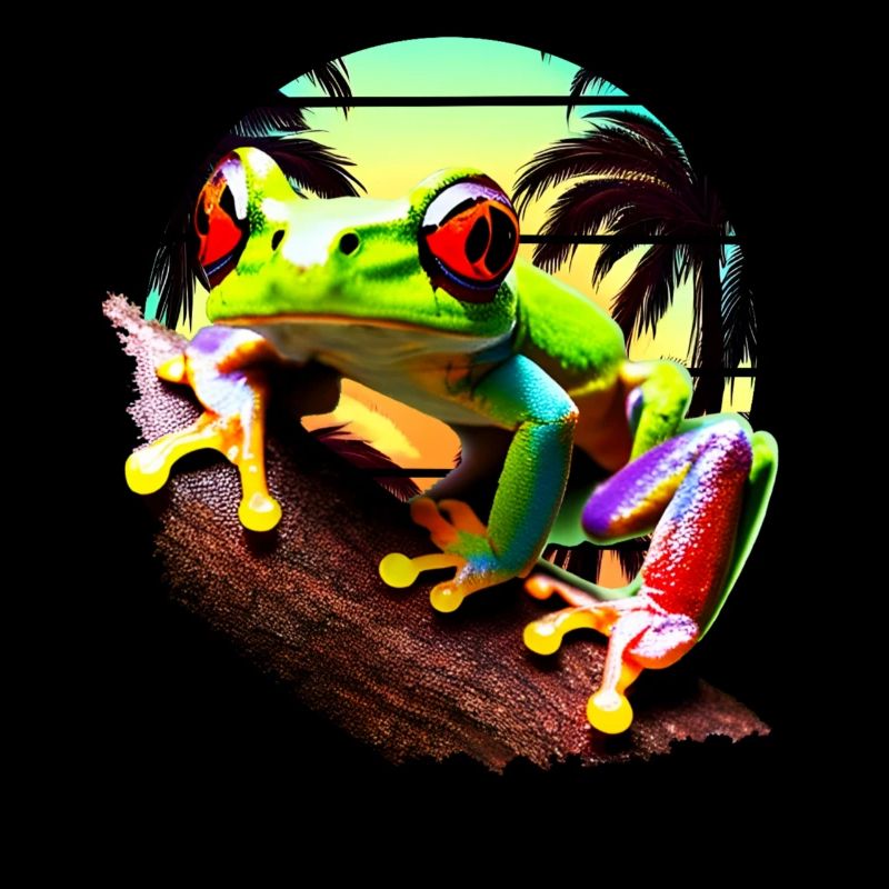 Red Eyed Tree Frog Sunset