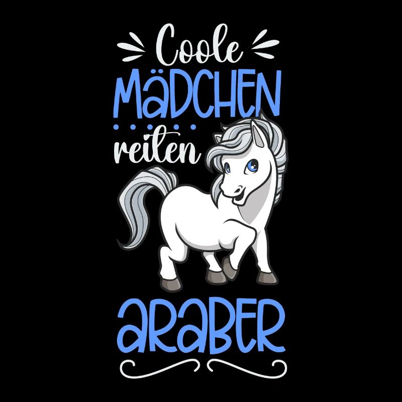 Coole Mädchen reiten Araber