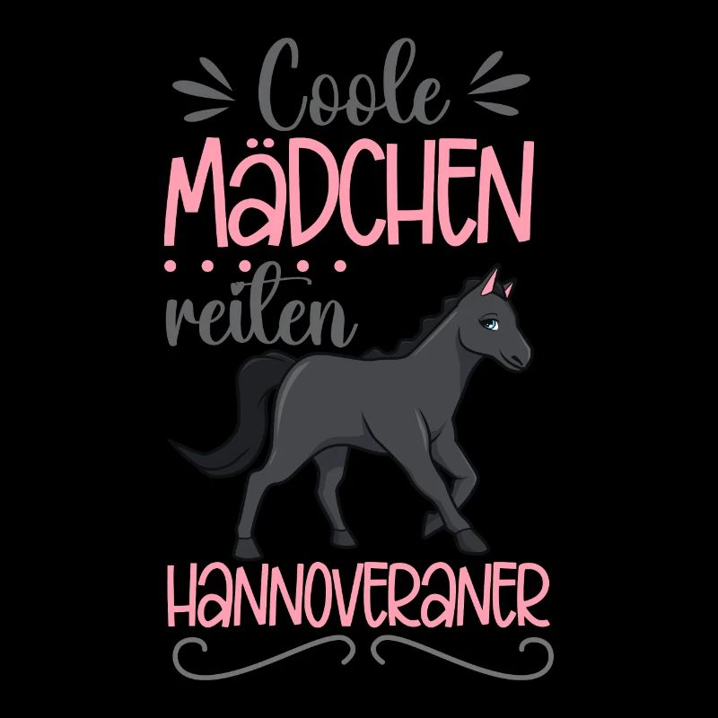 Coole Mädchen reiten Hannoveraner