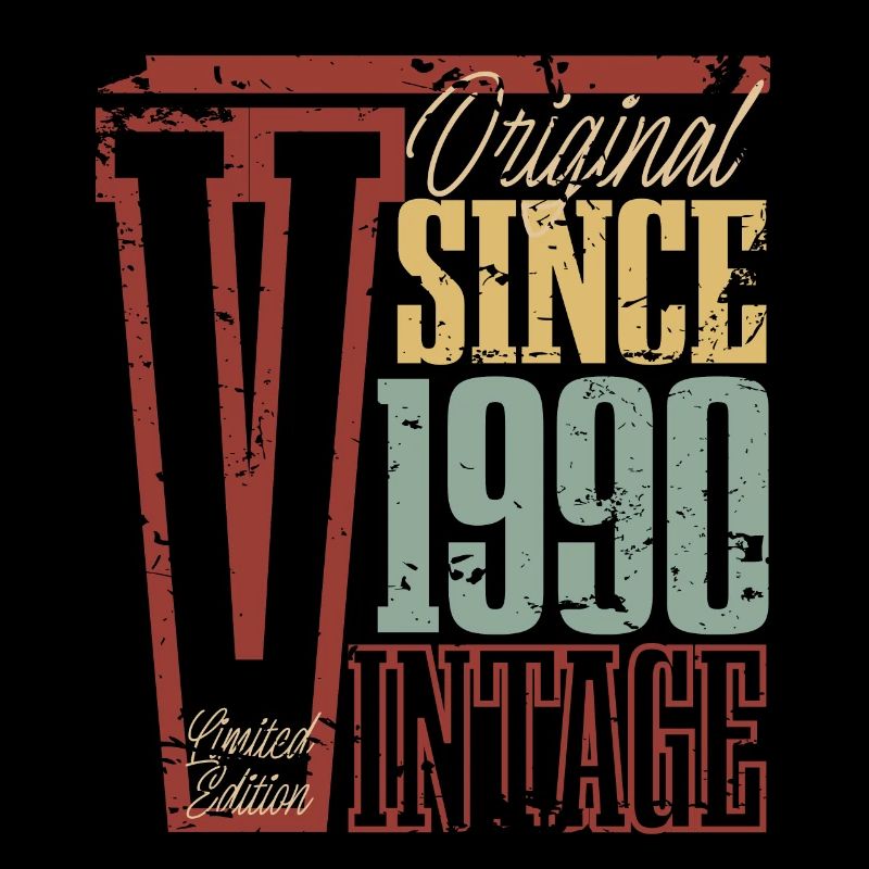 1990 Anniversaire Année de naissance Année de construction Vintage Rétro