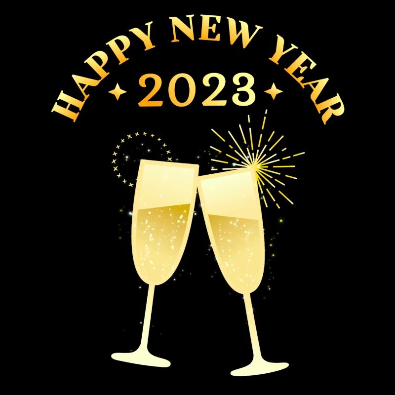 Bonne année 2023 coupes de