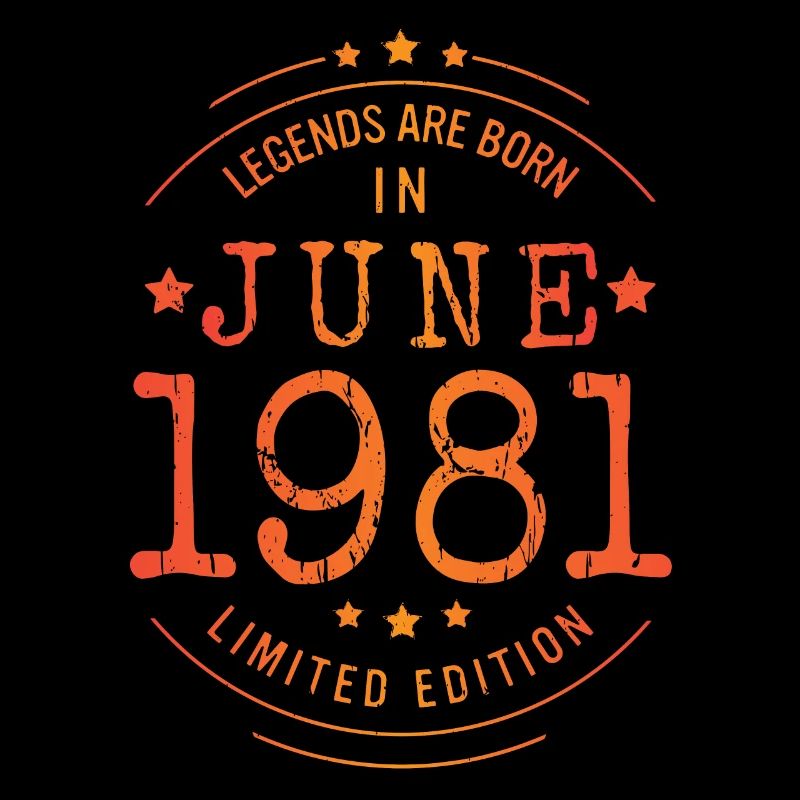 Geburtstag Juni 1981 Limited Edition Vintage