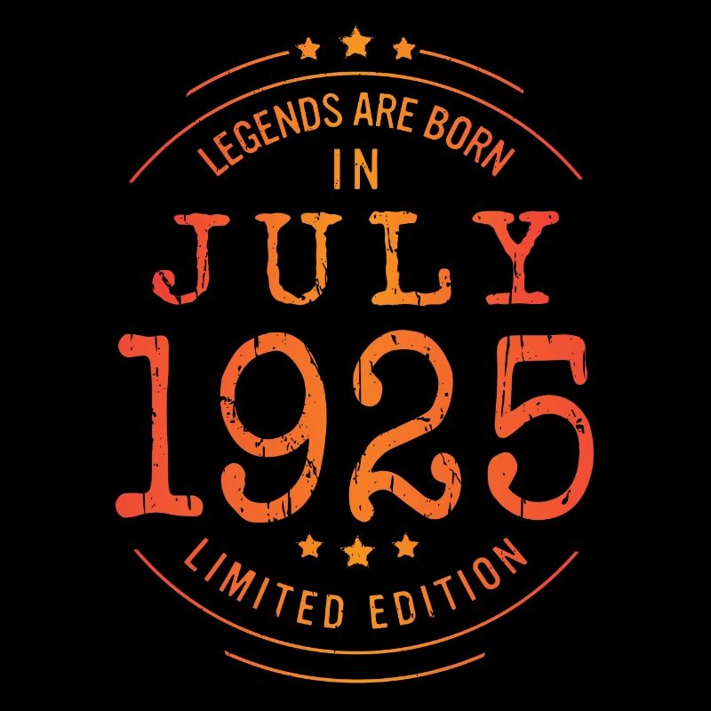 Birthday July 1925 Limited Edition Vintage