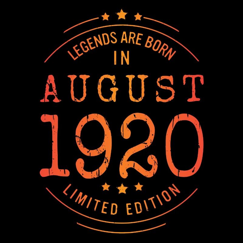 Birthday August 1920 Limited Edition Vintage