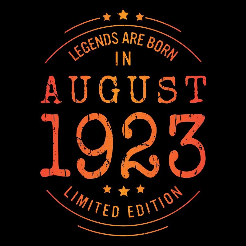 Birthday August 1923 Limited Edition Vintage