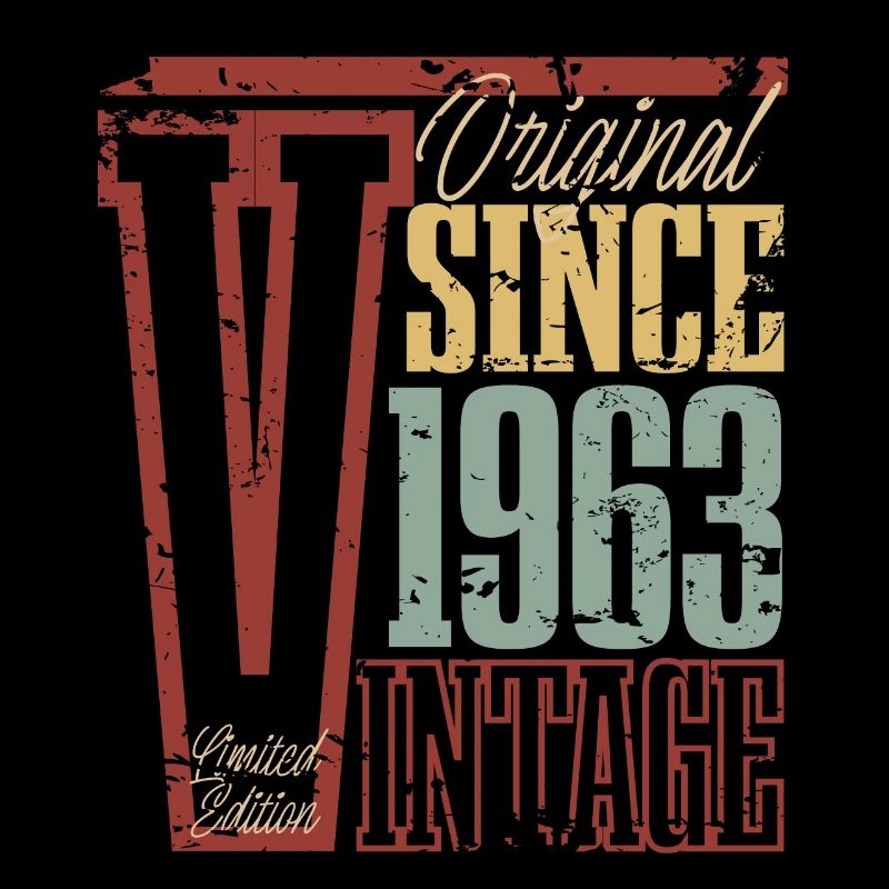 1963 Anniversaire Année de naissance Année de construction Vintage Rétro