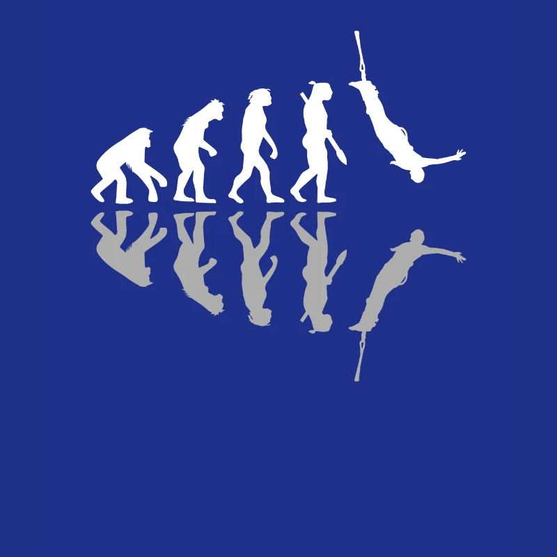 Human Evolution Funny Bungee Jumping Jumper