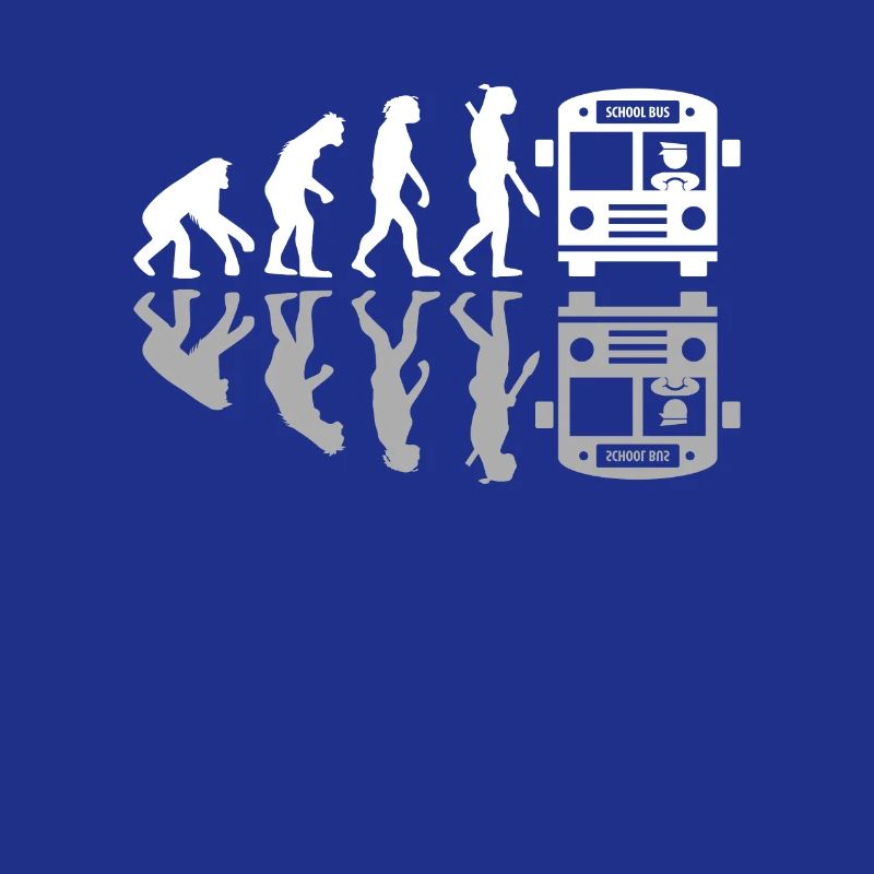 Human Evolution Funny Bus Driver Busman Driving