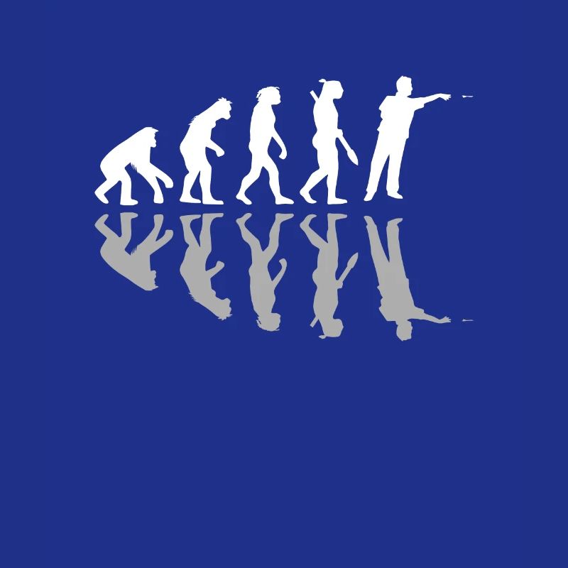 Drôle de joueur de fléchettes Human Evolution Dartboard