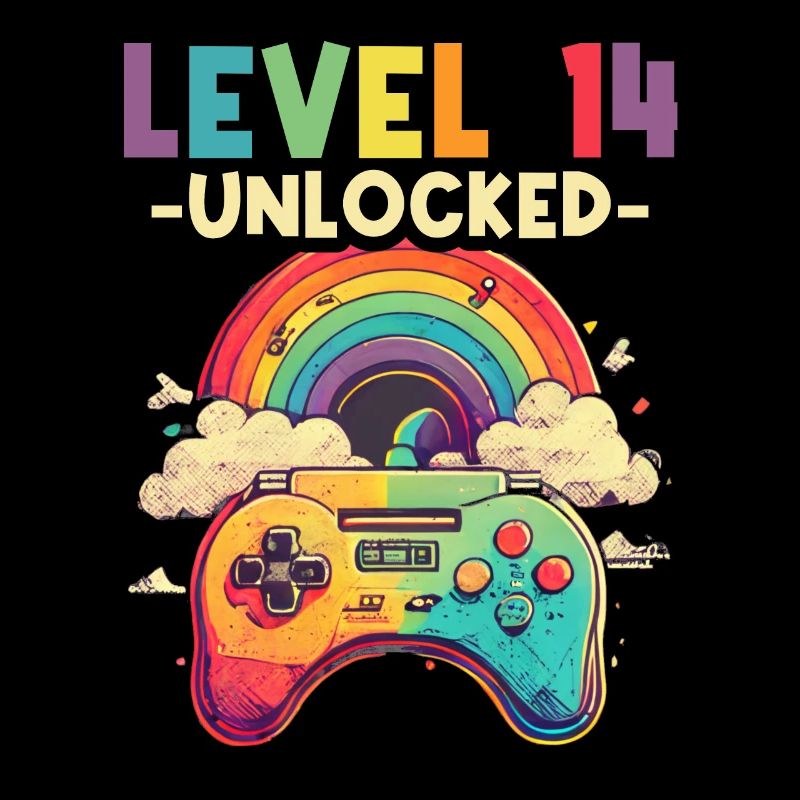 Level 14 Years Gaming 14er 14 Birthday