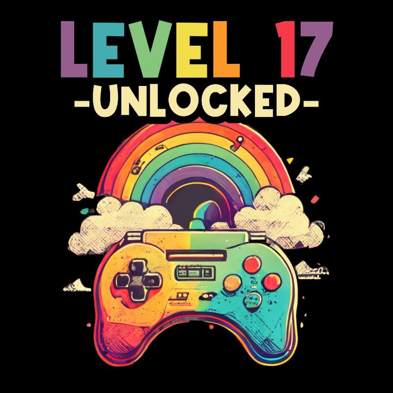 Level 17 Years Gaming 17 17 Birthday