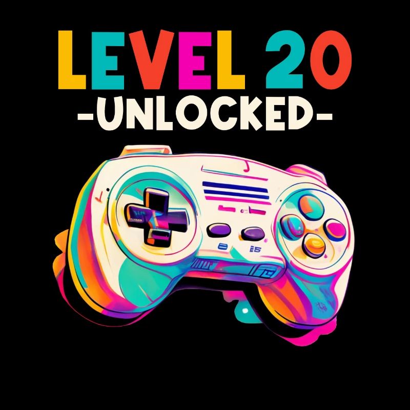 Niveau 20 ans de jeu 20s 20 anniversaire