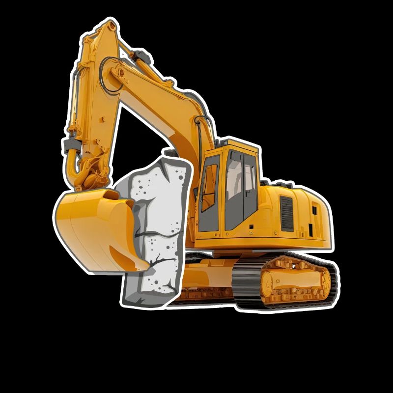 Toddlers birthday 1 year construction site excavator