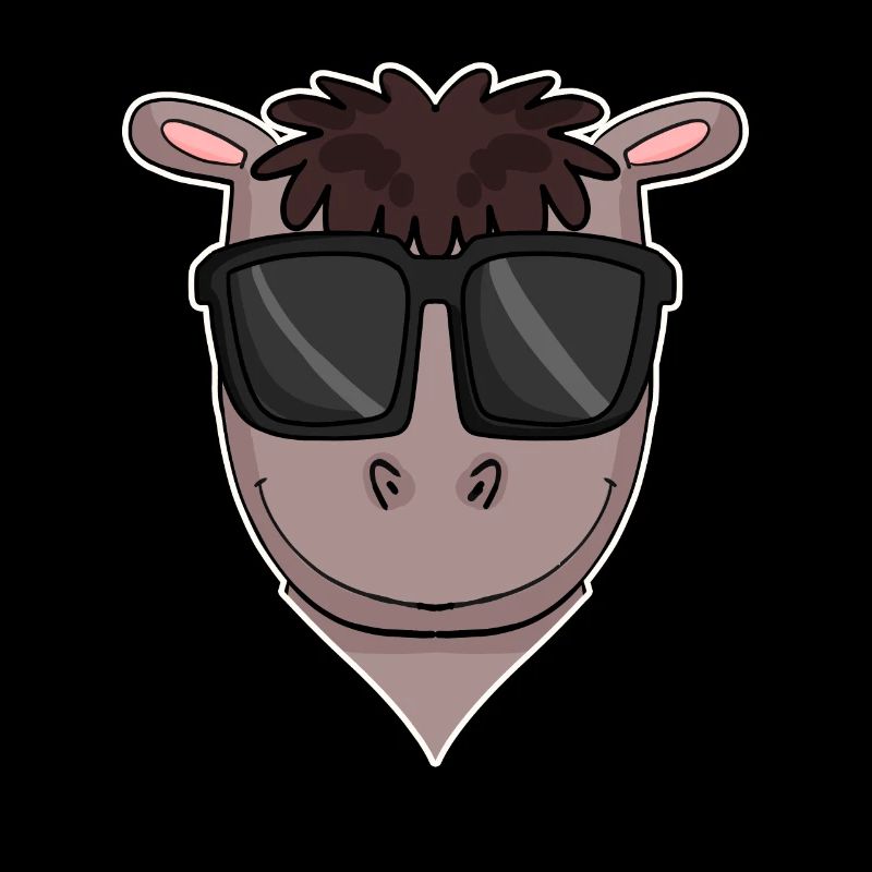 Cheval avec des lunettes de soleil