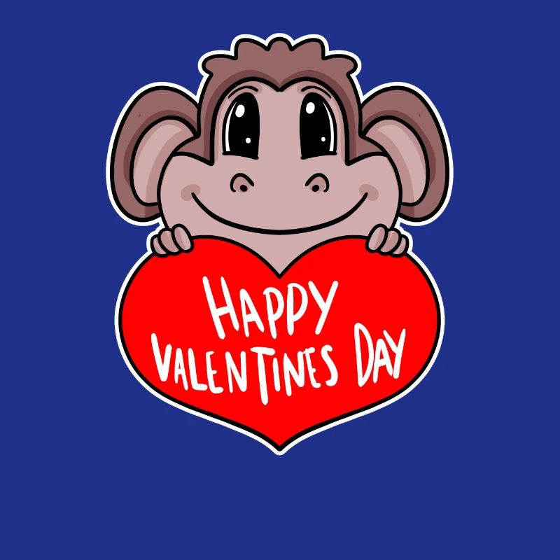 Valentine's Day Heart Monkey