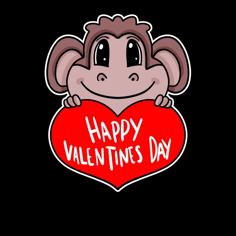 Singe de cœur de la Saint-Valentin