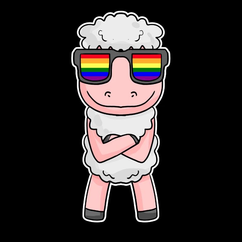 Gay Rainbow - Sheep with glasses