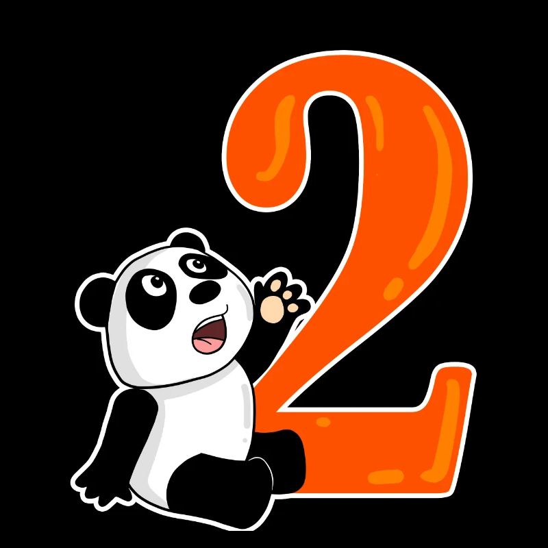 2 Jahre alt - 2. Geburtstag mit Tier Motiv