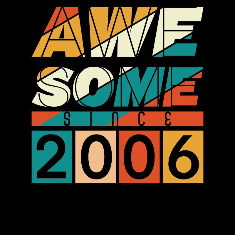 2006 Né 18e anniversaire Année de naissance Millésime