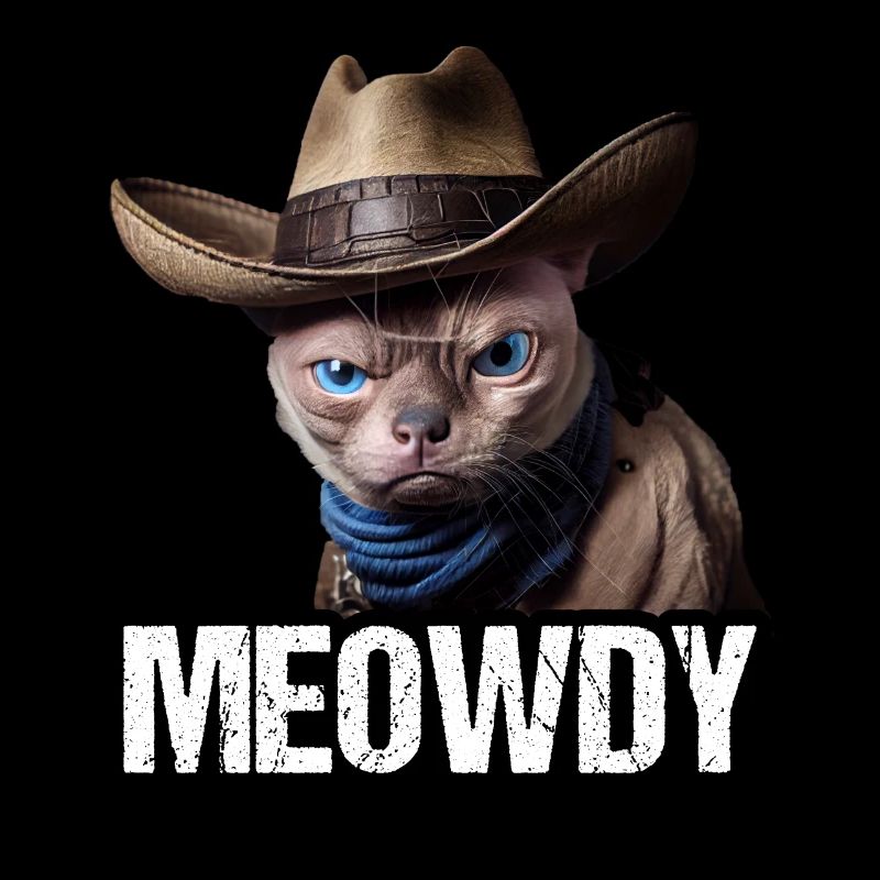 Meowdy Funny cat Meme for Cat Lovers