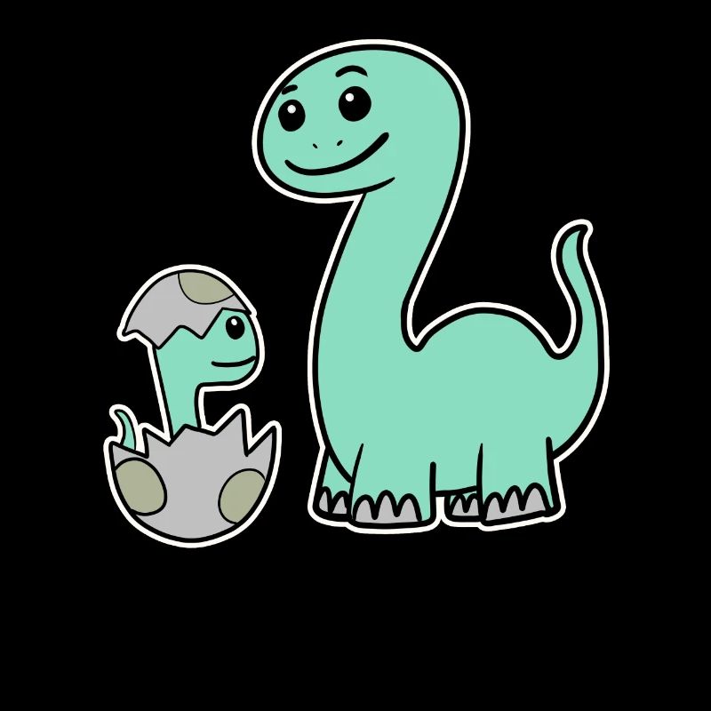 Dinosaurier mit Baby Dinosaurier
