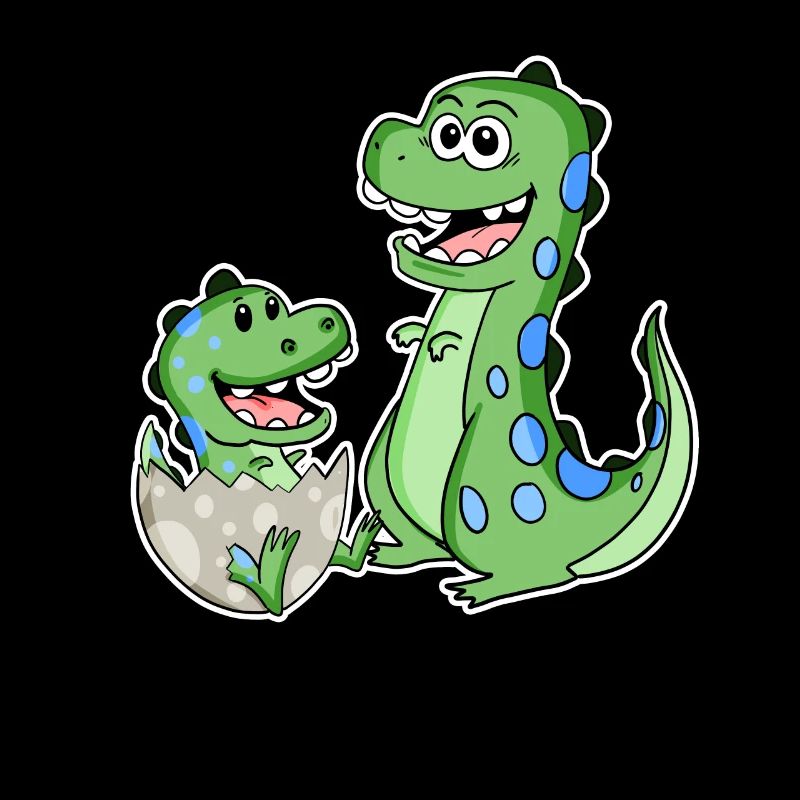 Dinosaurier mit Baby Dinosaurier