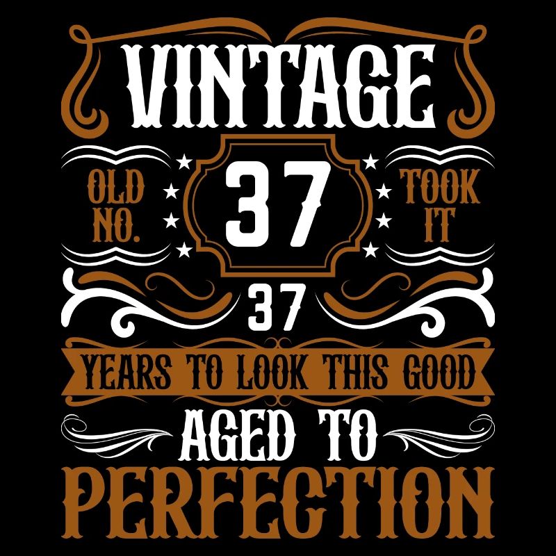 37. Geburtstag Vintage Retro