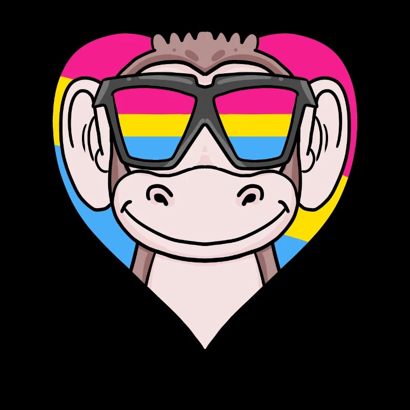 Pansexual Monkey Heart Gift