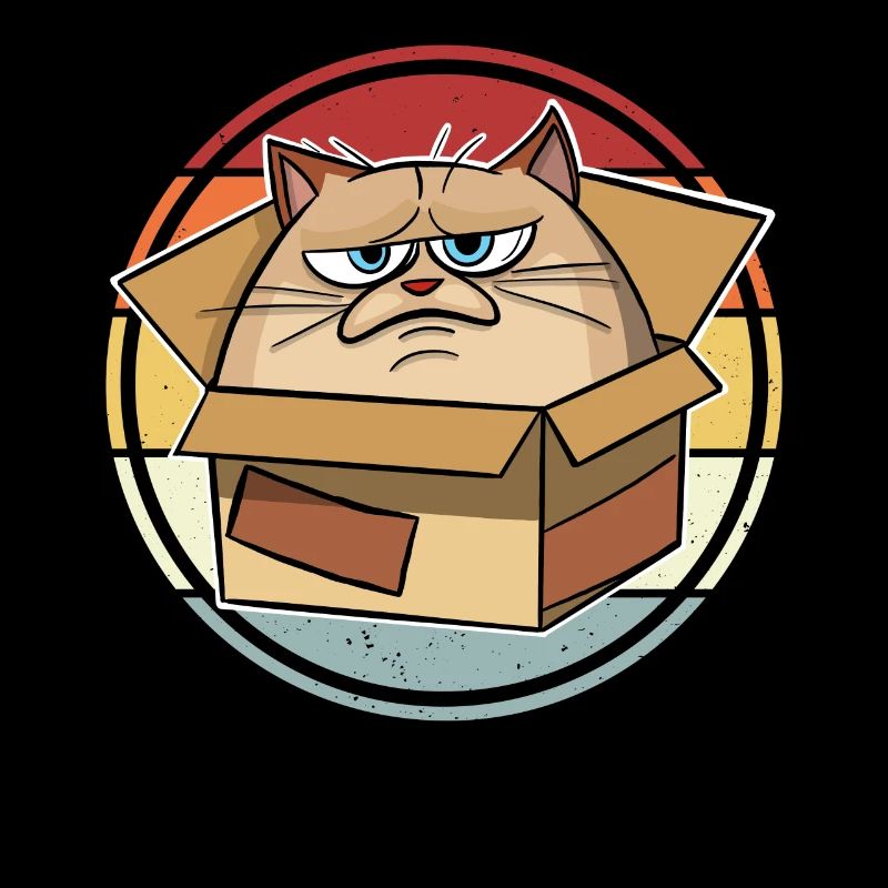 Chat dans une boîte