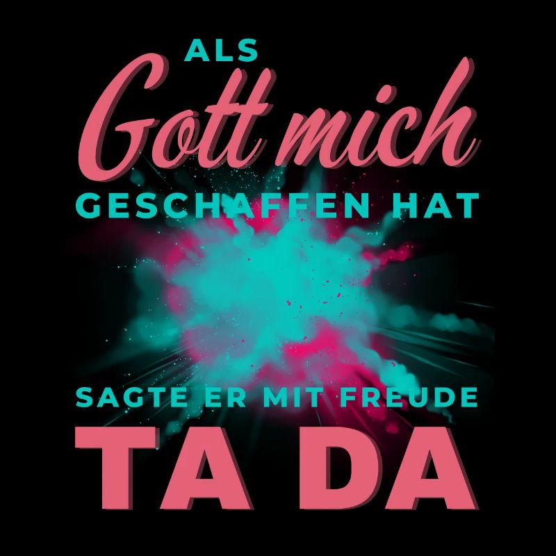 Bunter Schrift-Splash TA DA