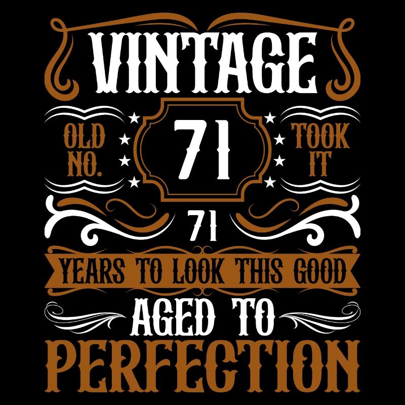 71e anniversaire Vintage Rétro