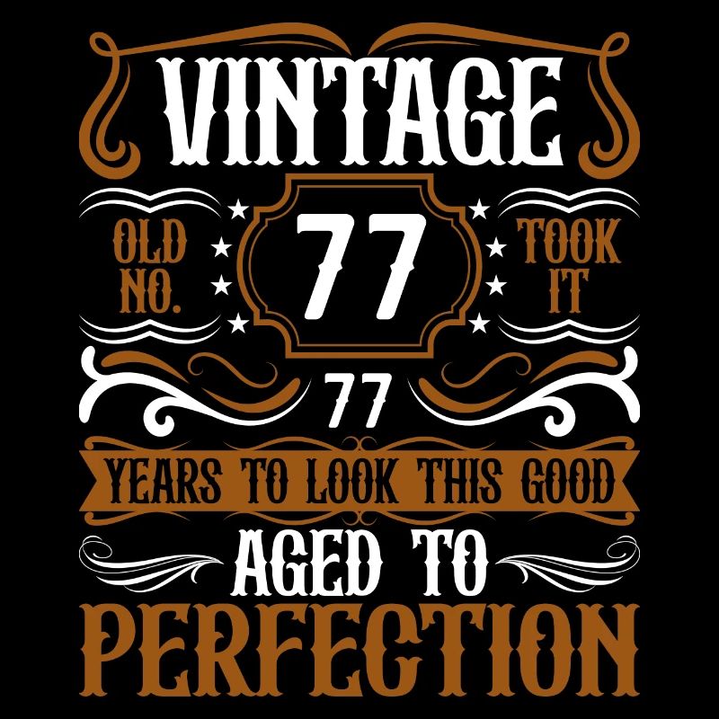 77. Geburtstag Vintage Retro