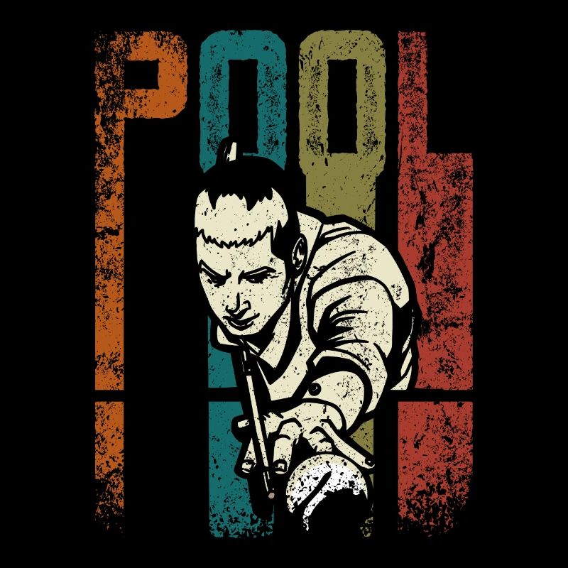 Billard de piscine rétro vintage