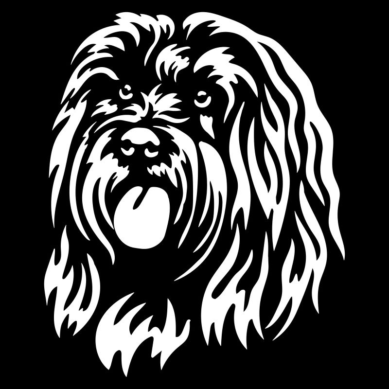 Tibetan Terrier Head "Black Edition"