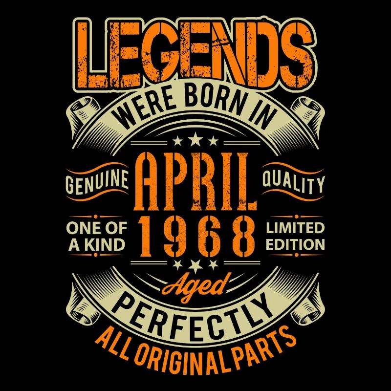 1968 Légende de l’anniversaire d’avril