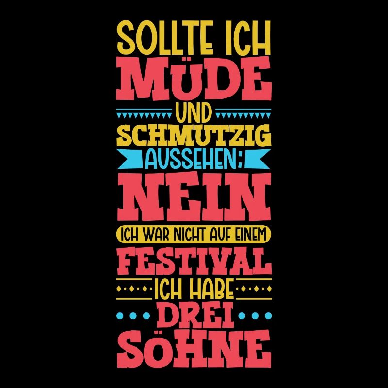 Müde und schmutzig - drei Söhne