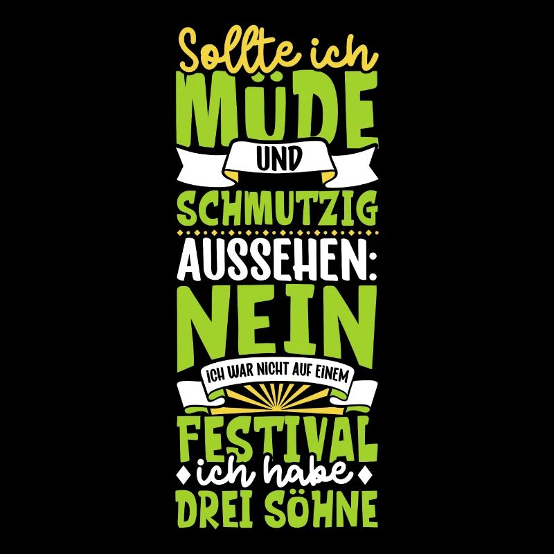 Müde und schmutzig - drei Söhne