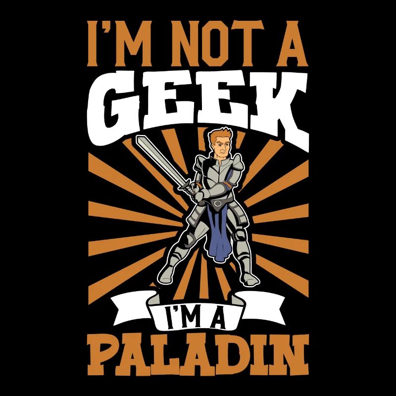 No Geek - D20 RPG Character - Paladin