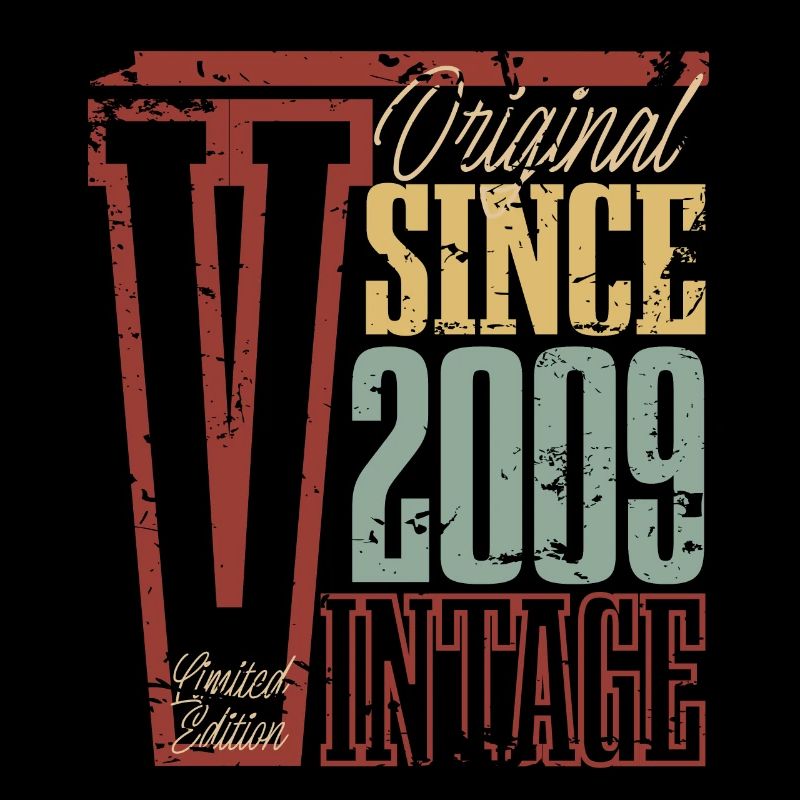 2009 Anniversaire Année de naissance Année de construction Vintage Rétro