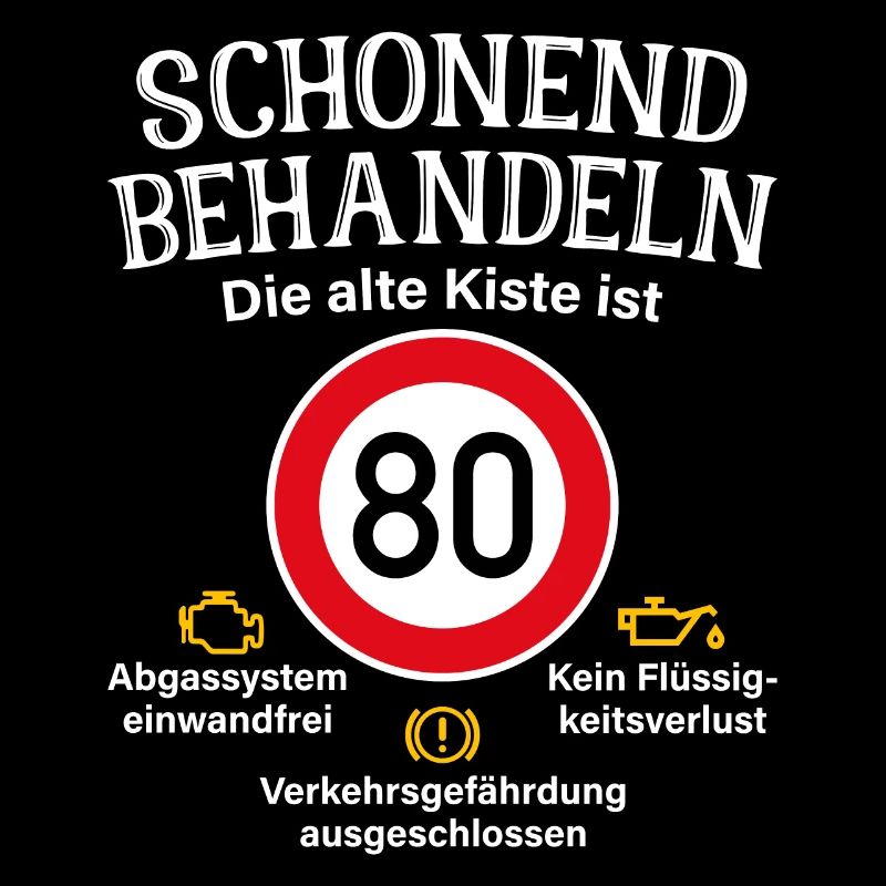80. Geburtstag Schonend Behandeln Alte Kiste 80