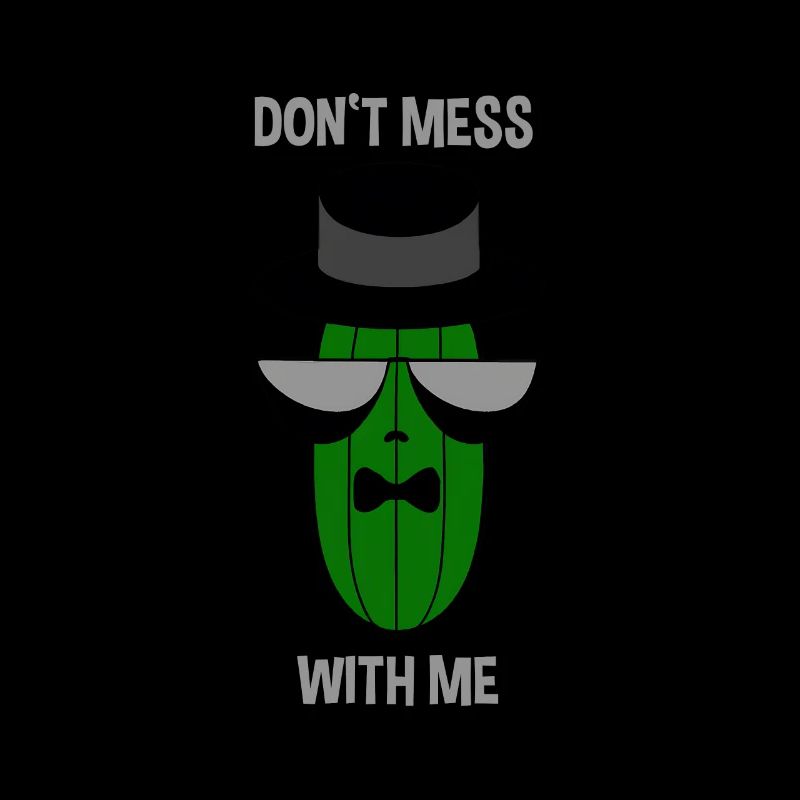 Gangster Mafia cucumber with sunglasses Don't mess
