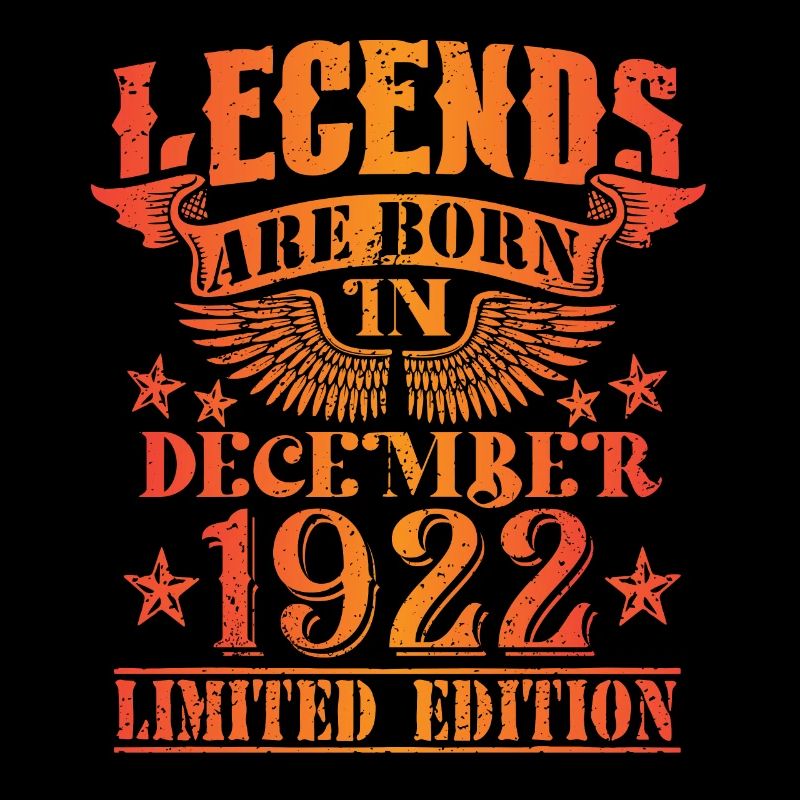 Anniversaire Décembre 1922 Edition Limitée Millésime