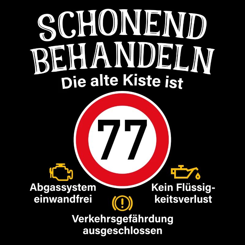 77. Geburtstag Schonend Behandeln Alte Kiste 77