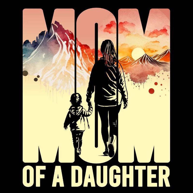 Mutter mit einer Tochter Muttertag Berge Mama Kind