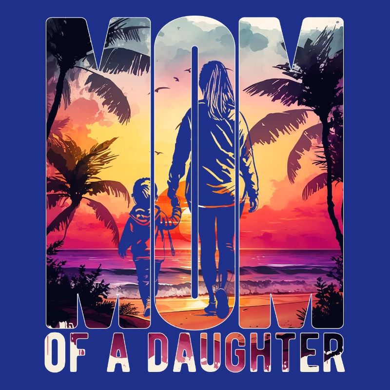 Mutter mit einer Tochter Muttertag Strand Mama