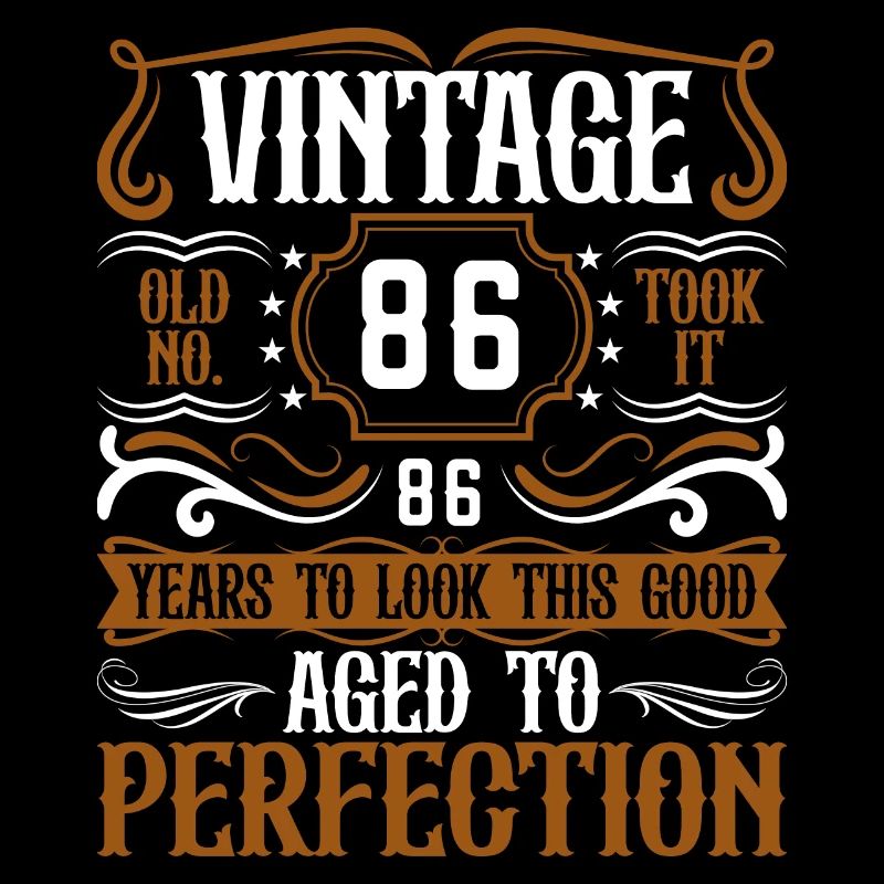 86e anniversaire Vintage Rétro